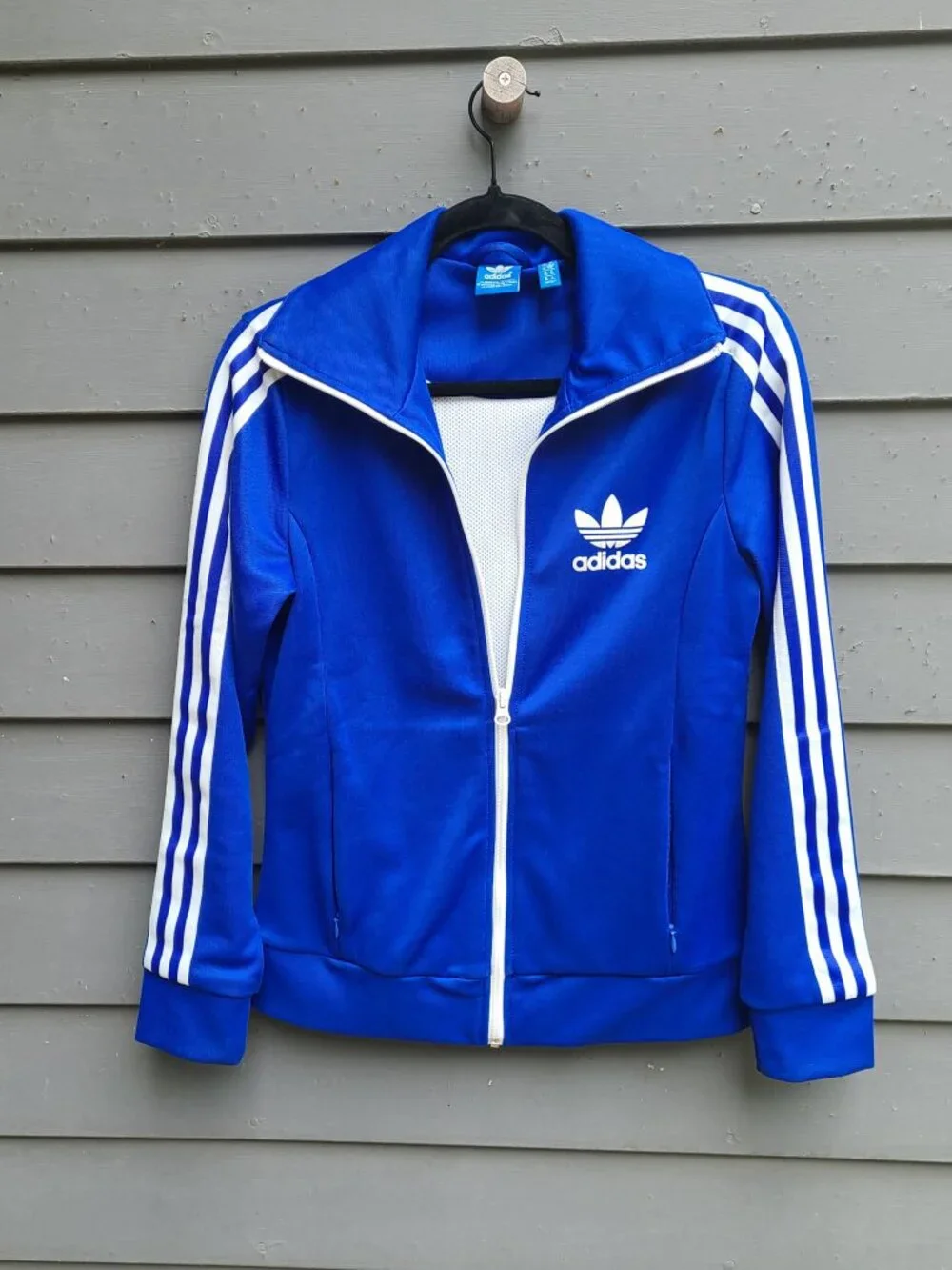 Adidas Blue White Jacket Like New Size Small